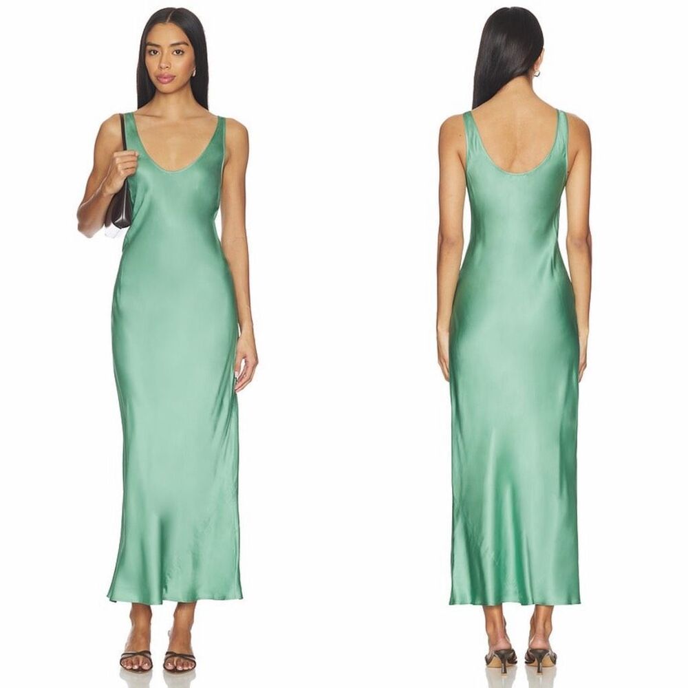 L'AGENCE Akiya Tank Dress in Malachite Green Size Small $395